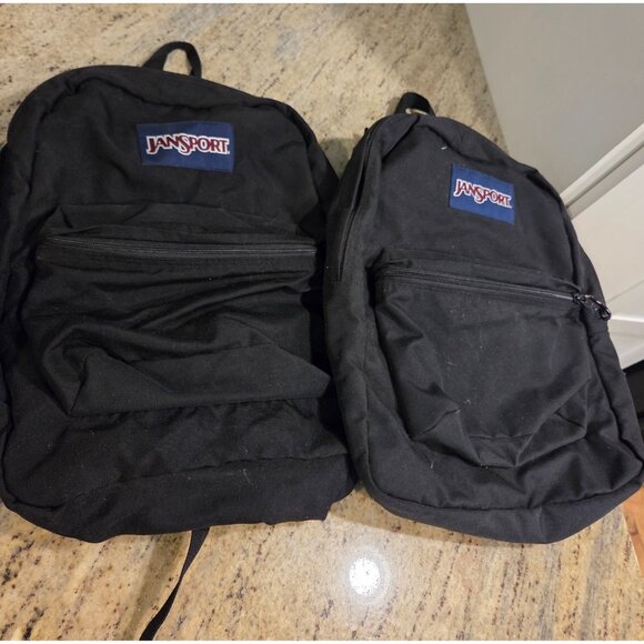 Lot of 2 JANSPORT Backpack Black Classic - Picture 1 of 11